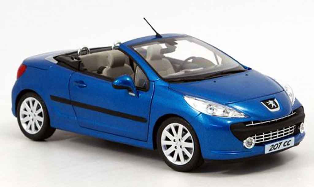 Peugeot 207 CC 1/18 Norev CC blauw 2007 modelauto