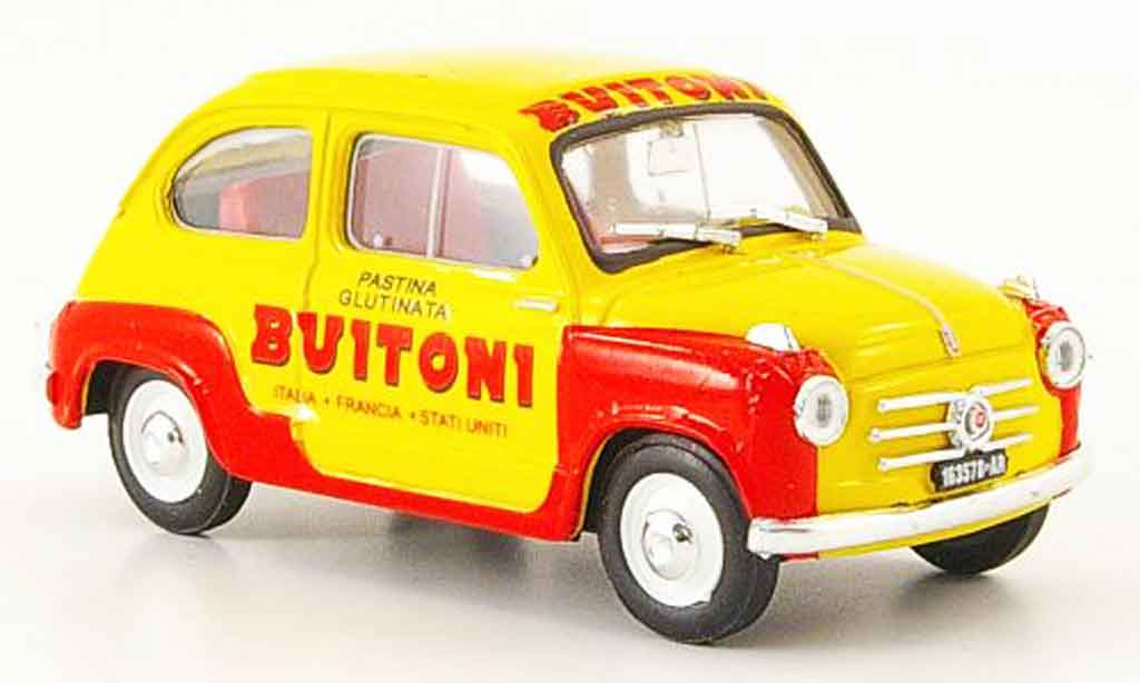 Fiat 600 1/43 Brumm Pasta Buitoni 1955 modelauto