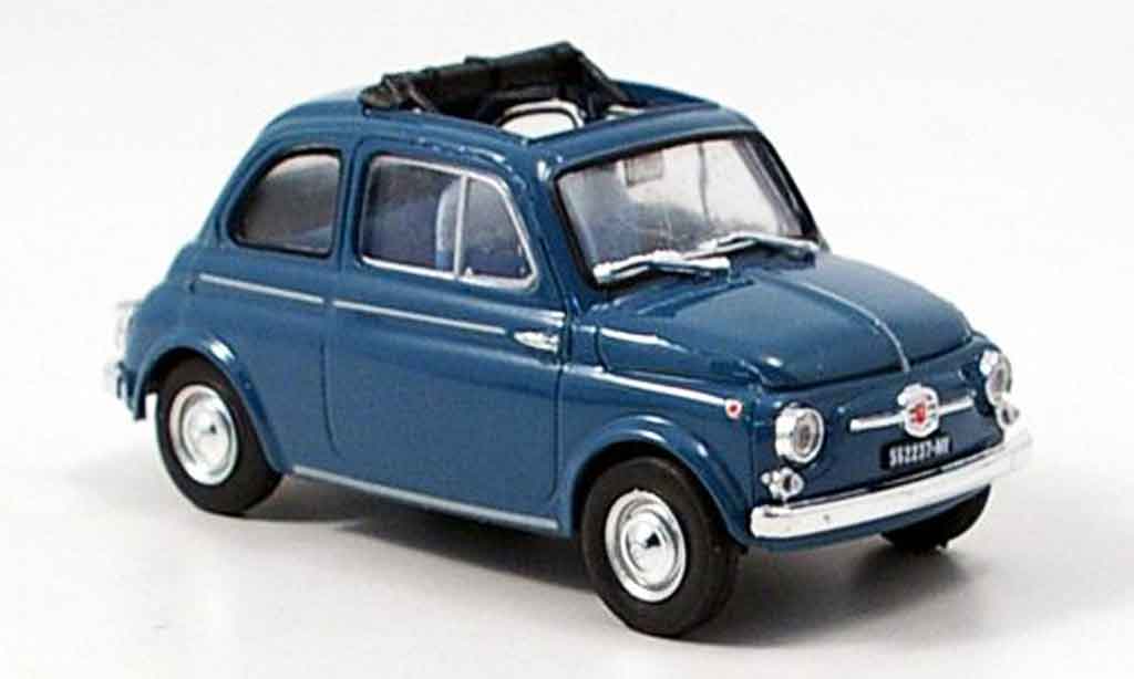 Fiat 500 1/43 Brumm D blauw 1960 modelauto