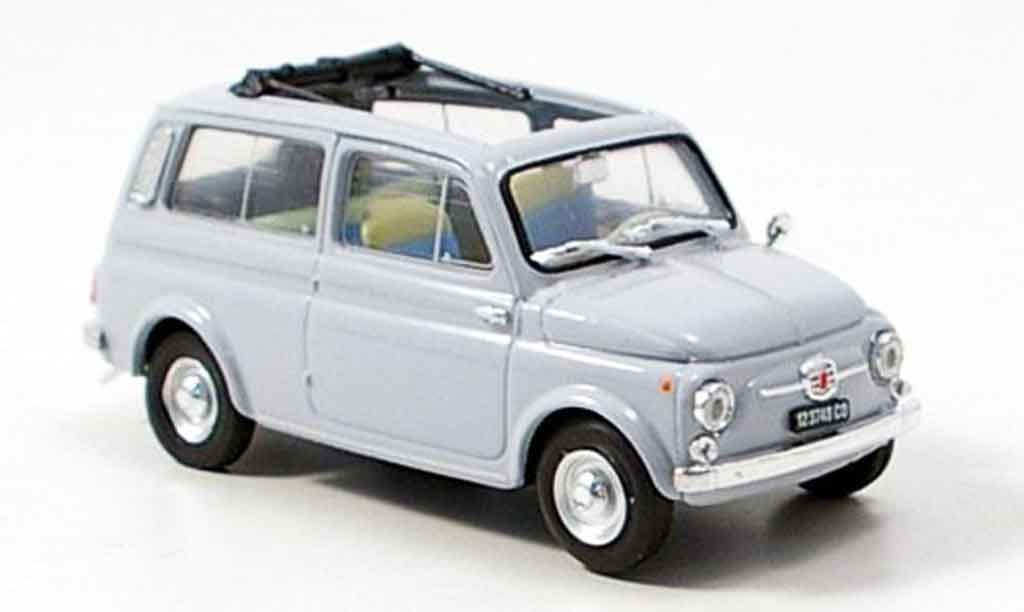 Fiat 500 1/43 Brumm Giardiniera grijs 1960 modelauto