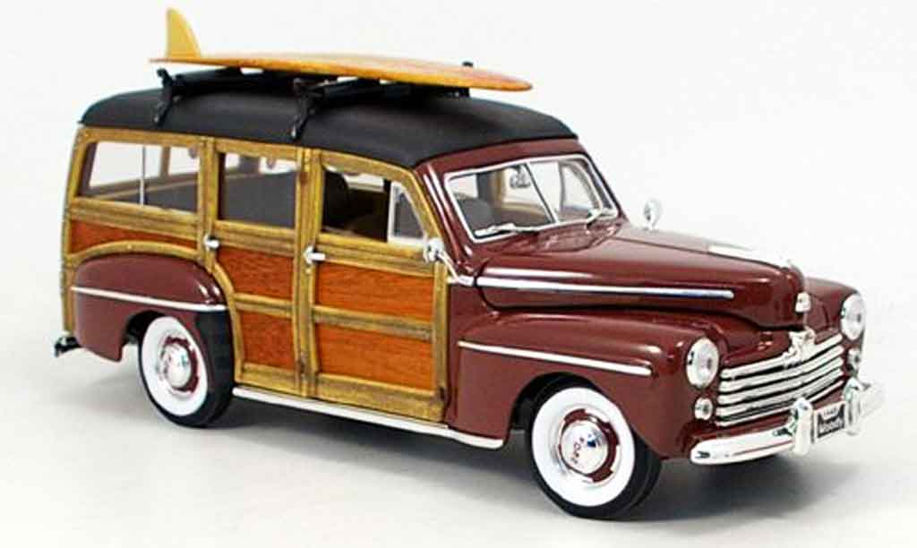 Ford Woody 1/18 Yat Ming bruin 1948 modelauto