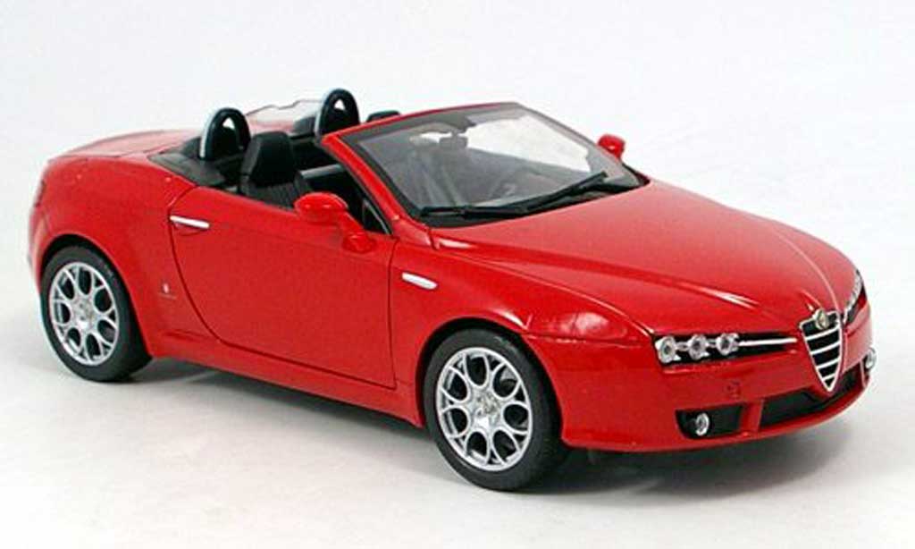 Alfa Romeo Spider 1/18 Welly rood decapote 2007 modelauto