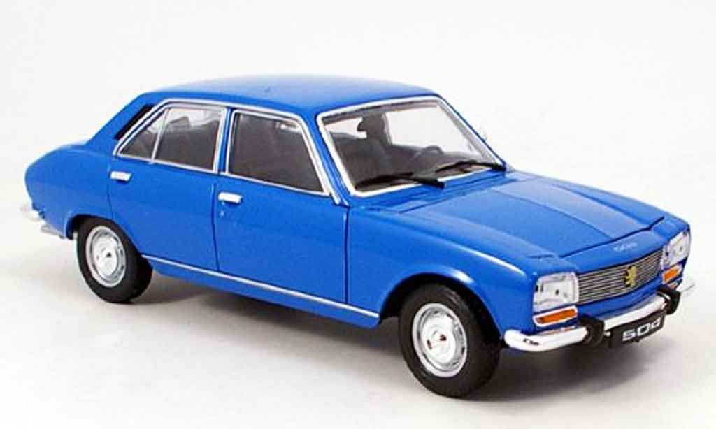 Peugeot 504 Berline 1/18 Welly Sedan blauw 1975 modelauto
