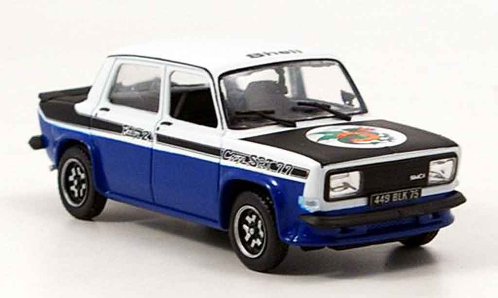 Simca 1000 1/43 Norev rallye 2 srt wit/zwart 1977 modelauto