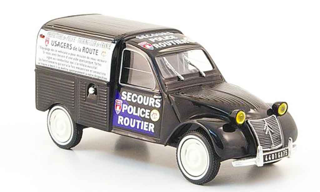 Citroen 2CV 1/43 IXO kastenente secours politie routier modelauto