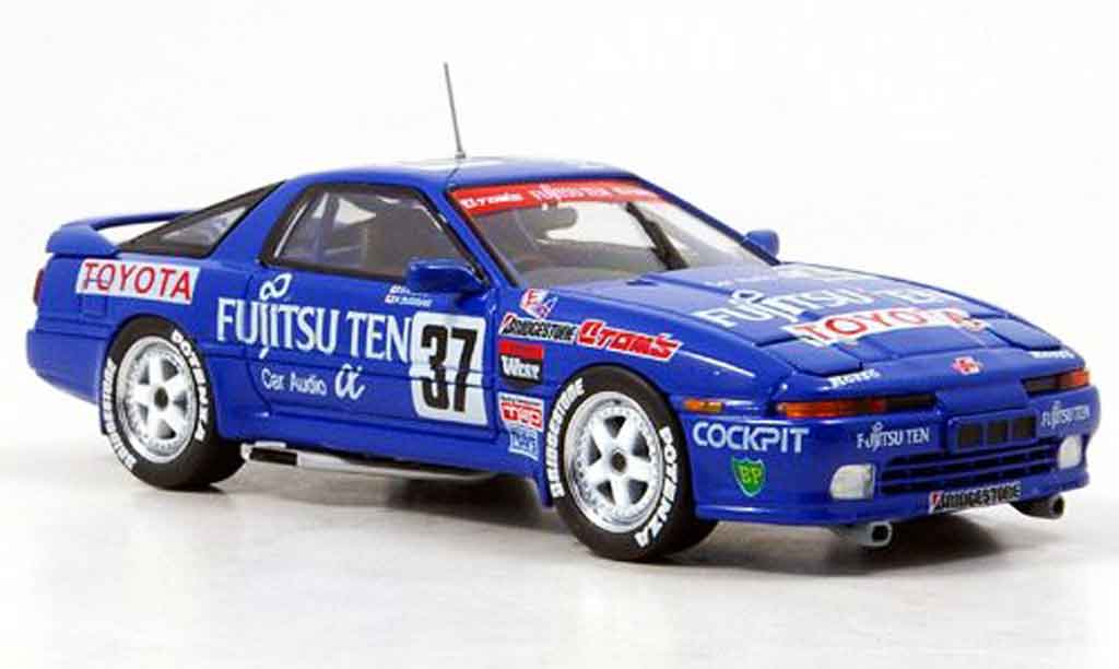 Toyota Supra 1/43 Ebbro fujitsu blue no.37 modelauto