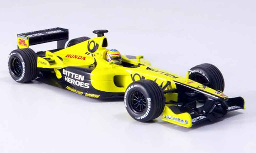 Honda F1 1/43 Minichamps Jordan MP4 5 Takuma Sato Testing Barcelona 2002 modelauto