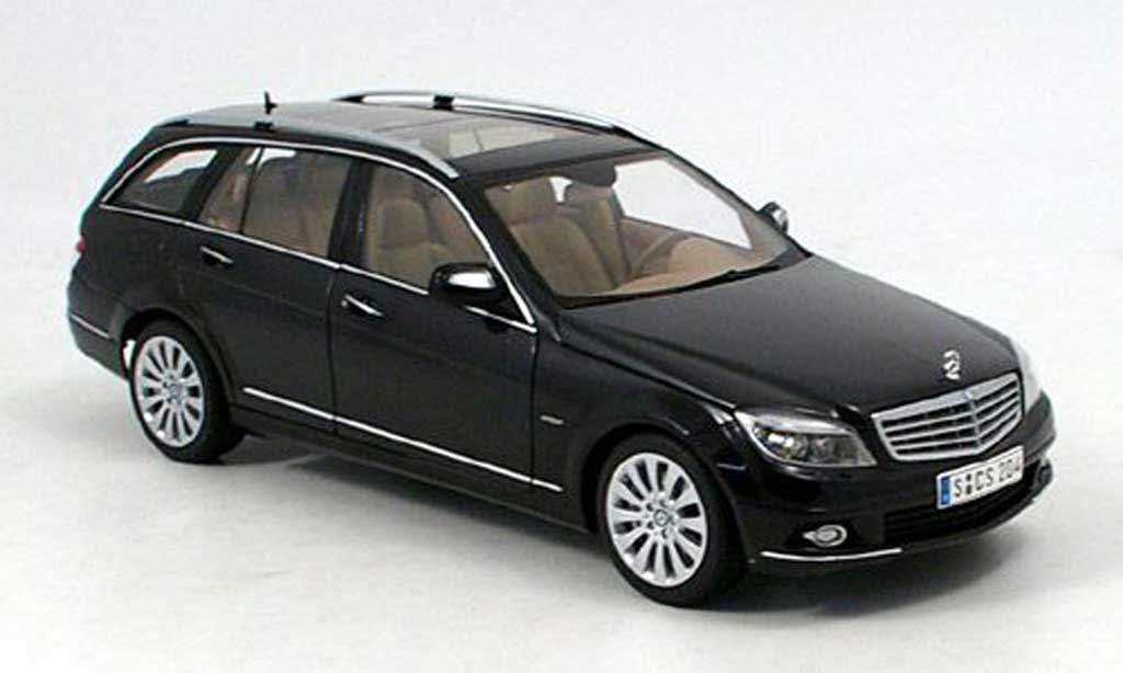 Mercedes Classe C 1/18 Autoart T-Modell (S204) zwart Elegance modelauto