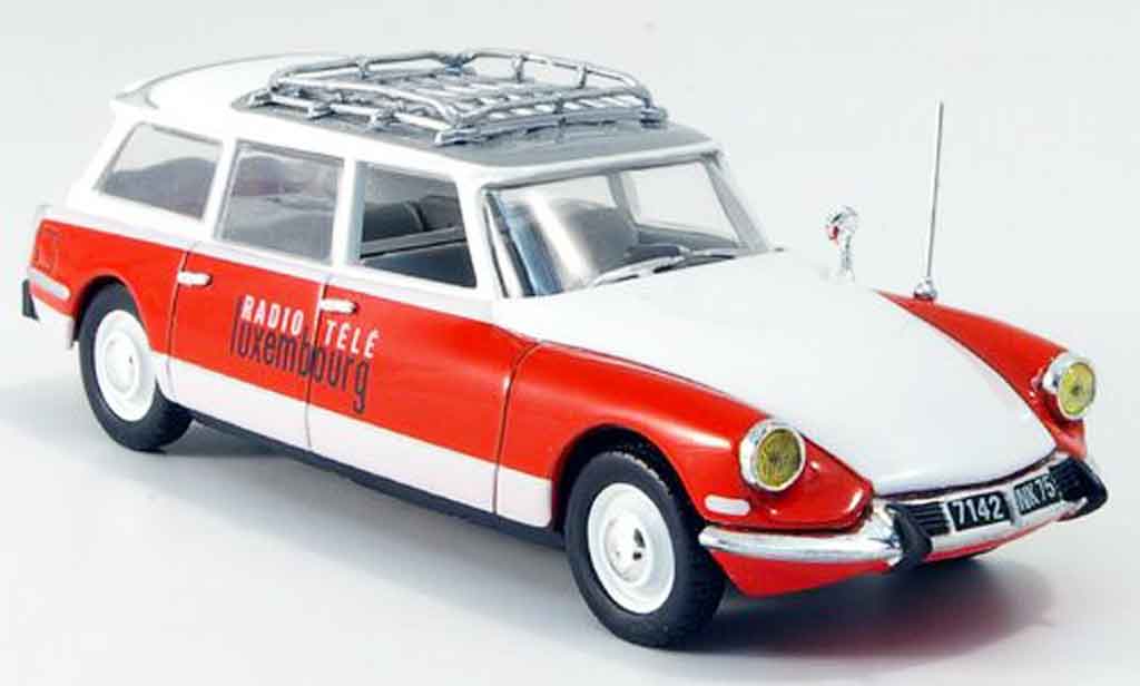 Citroen ID 19 1/43 Norev stationwagen rtl rood wit 1963 modelauto