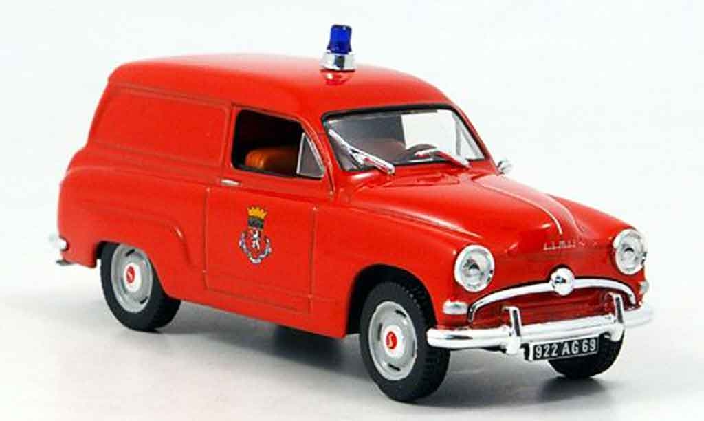 Simca Aronde 1/43 Norev lieferwagen brandweer modelauto