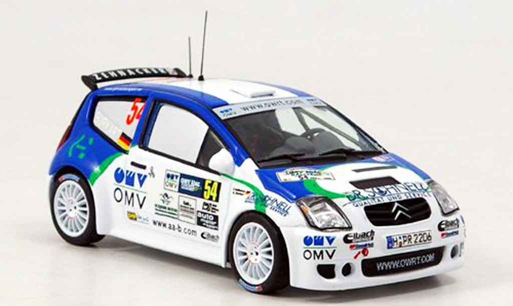 Citroen C2 S1600 1/43 IXO S1600 no.54 omv rallye deutschland 2006 modelauto
