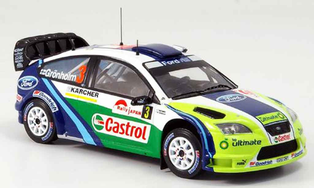 Ford Focus RS WRC 1/43 IXO RS WRC No.3 Gronholm Rally Japan 2006 modelauto