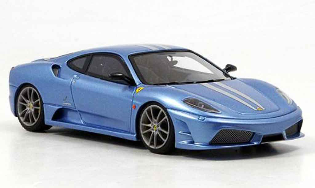 Ferrari F430 Scuderia 1/43 Look Smart Scuderia blauw avec grijsen streifen modelauto