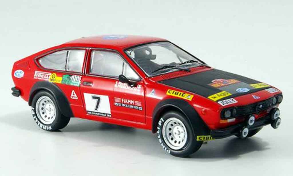 Alfa Romeo GT 1/43 M4 V 2.0 no.7 rallye elba 1979 modelauto