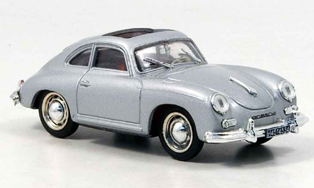 Porsche 356 1952 1/43 Brumm 1952 Coupe grijs metallic geoffnetes Schiebedach modelauto