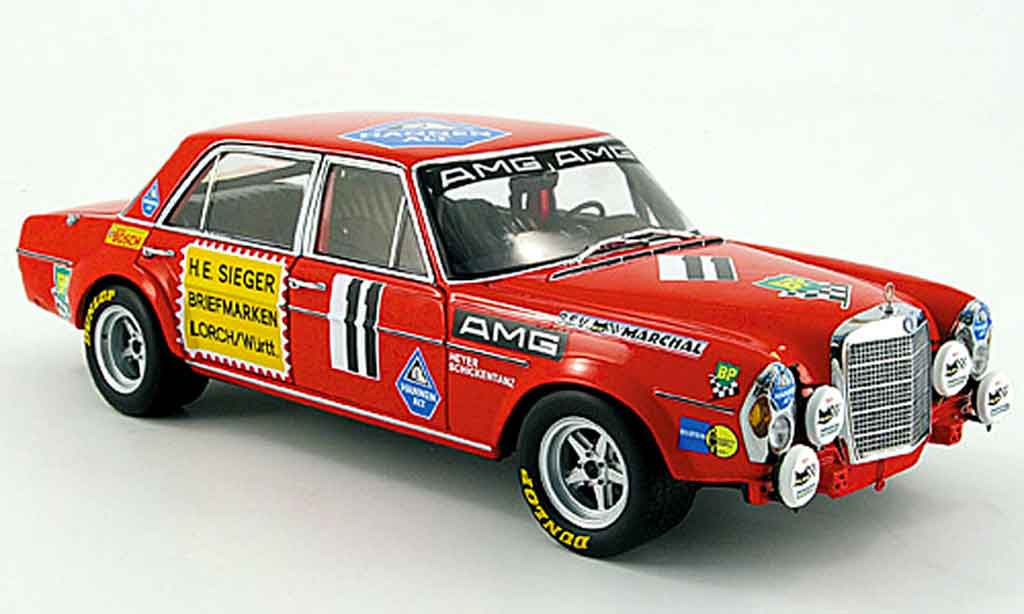 Mercedes 300 SEL 1/18 Minichamps SEL 6.8 amg no.11 24h paul ricard 1971 modelauto