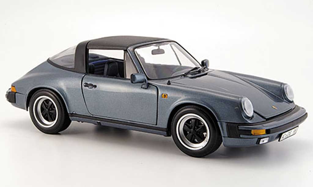 Porsche 930 Targa 1/18 Minichamps Targa carrera blauw grijs 1983 modelauto