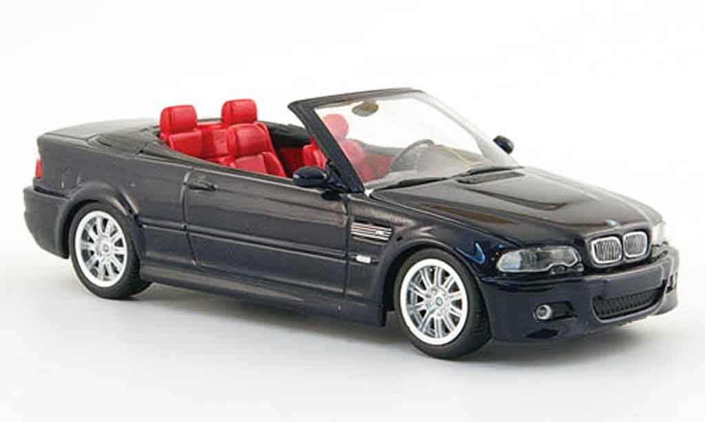 Bmw M3 E46 1/43 Minichamps E46 Cabriolet zwart 2001 modelauto