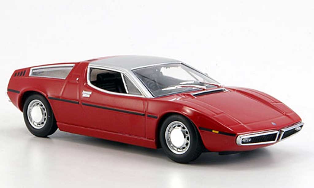 Maserati Bora 1/43 Minichamps rood/grijs 1972 modelauto