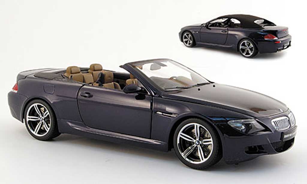 Bmw M6 E64 1/18 Kyosho E64 blauw 2005 modelauto