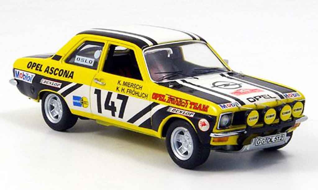 Opel Ascona A 1/43 Schuco A no.147 frohlich rallye monte carlo 1974 modelauto
