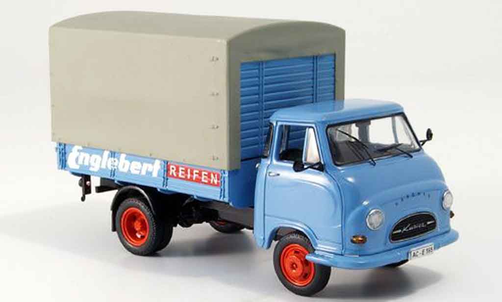 Hanomag Kurier 1/43 Schuco Englebert Reifen Pritsche Plane modelauto