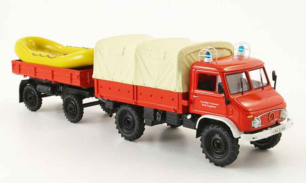 Mercedes Unimog 1/43 Schuco 404 pompier Gaggenau modelauto