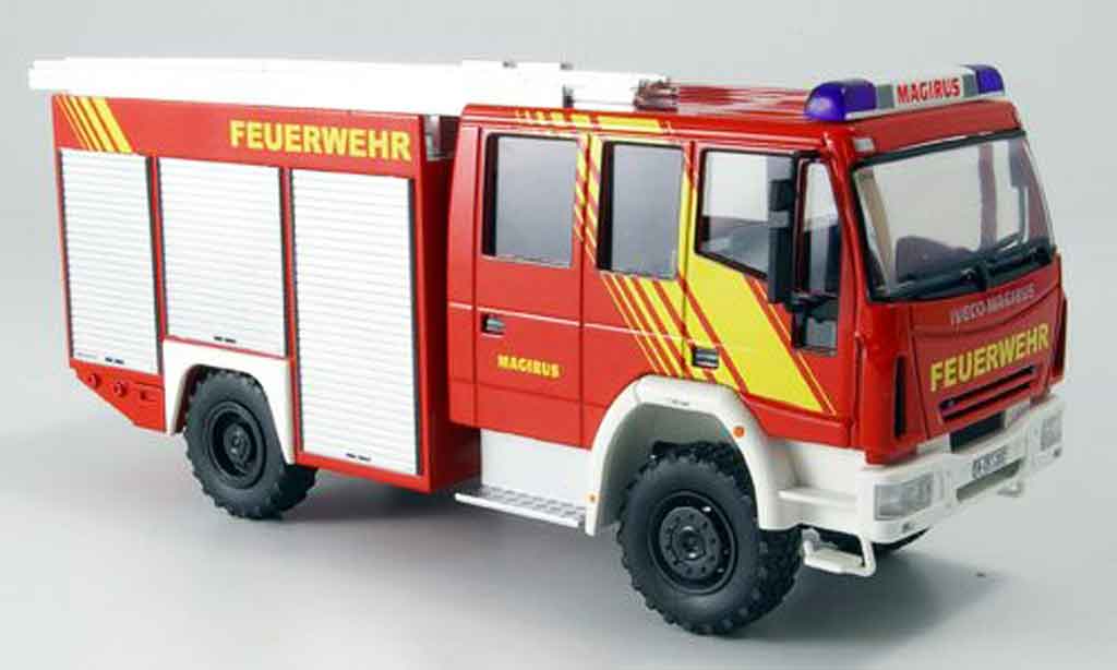 Magirus HLF 20 1/43 Schuco Iveco 16 Allrad pompier modelauto