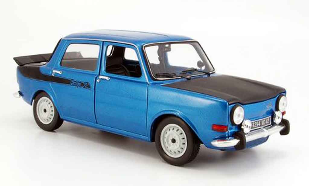 Simca 1000 1/18 Norev rallye 2 blauw 1976 modelauto