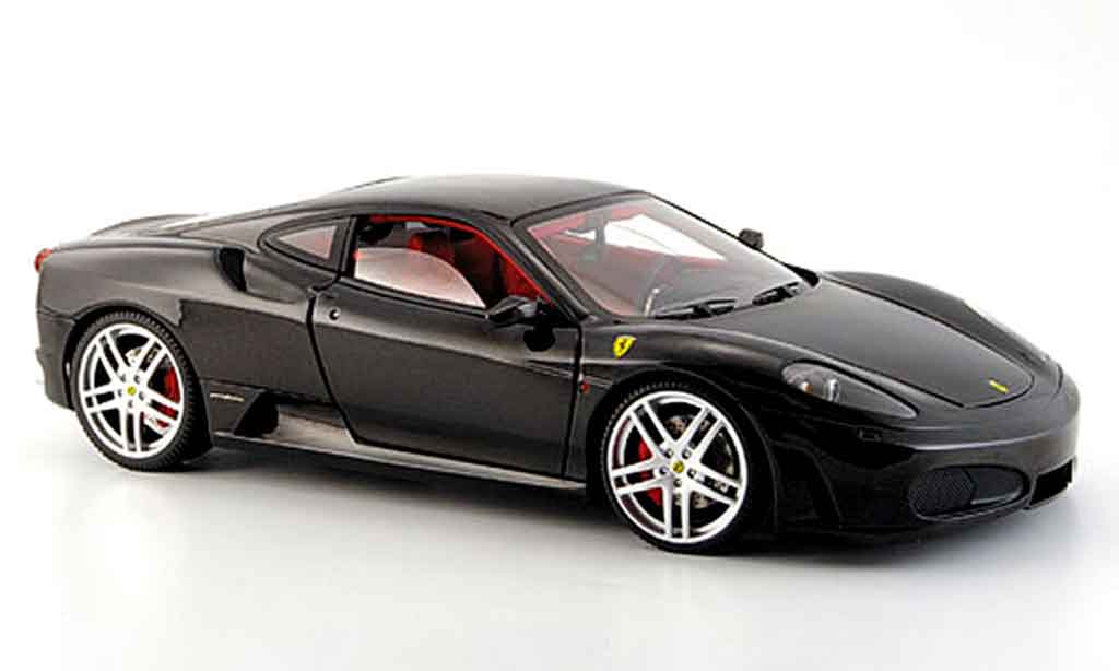 Ferrari F430 1/18 Hot Wheels Elite coupe zwart avec interieur rood modelauto