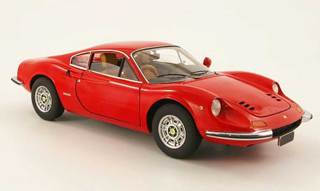 Ferrari 246 1/18 Hot Wheels dino rood modelauto