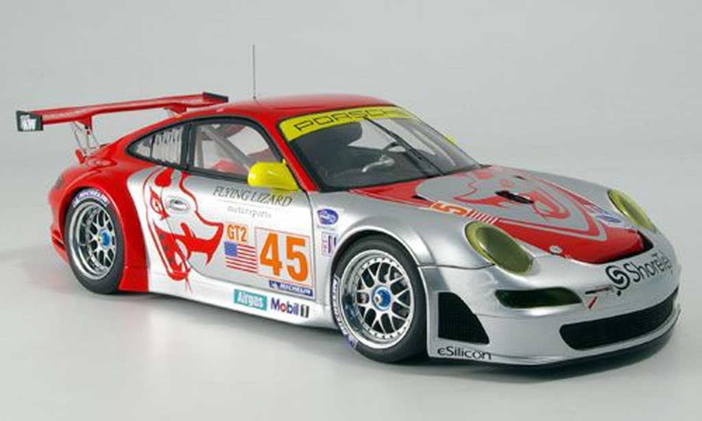 Porsche 997 GT3 RSR 1/18 Autoart GT3 RSR 2007 no.44 flying lizard alms modelauto