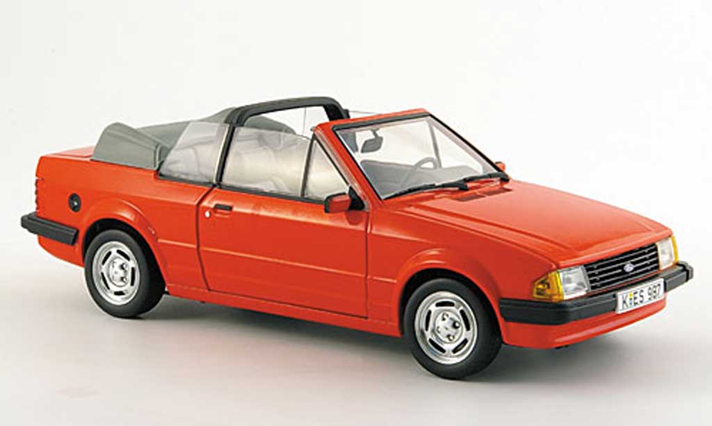 Ford Escort MK3 1/18 Sun Star MK3 gl cabriolet rood 1984 modelauto