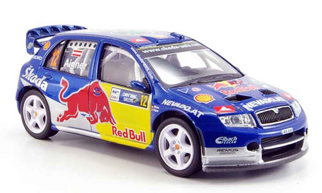 Skoda Fabia WRC 1/43 Abrex WRC evo ii red bull i modelauto