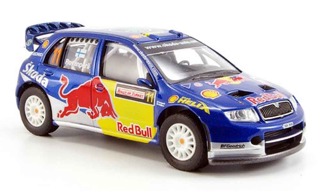 Skoda Fabia WRC 1/43 Abrex WRC evo ii red bull ii modelauto