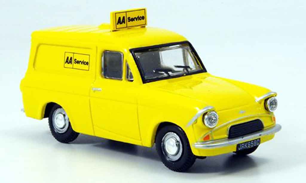 Ford Anglia 1/43 Oxford Van geel AA Services modelauto