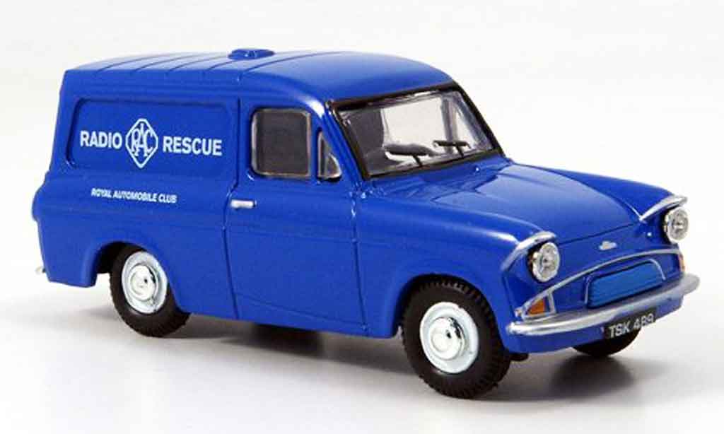 Ford Anglia 1/43 Oxford Van blauw RAC Radio Rescue modelauto