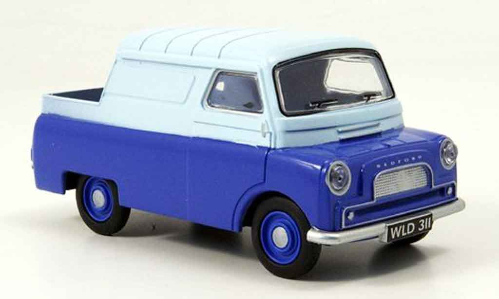 Bedford CA 1/43 Oxford Half Cab blauw wit Kasten Pritsche modelauto