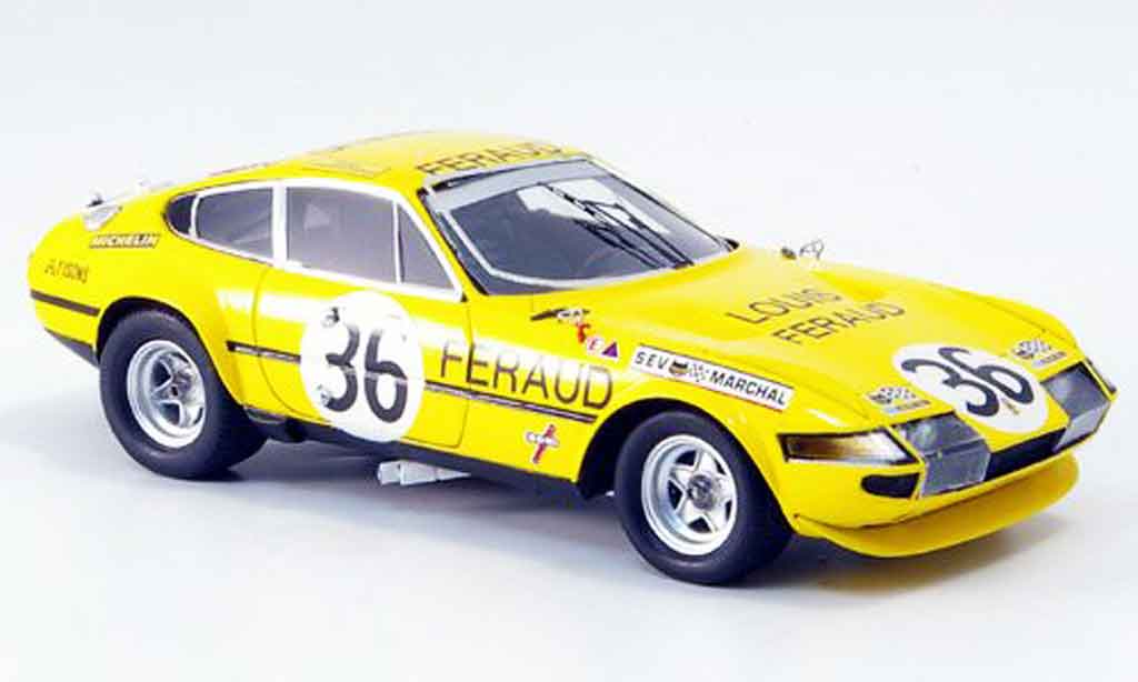 Ferrari 365 GTB/4 1/43 Red Line GTB/4 no.36 achter platz le mans 1972 modelauto