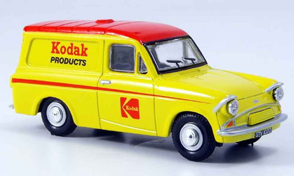 Ford Anglia 1/43 Oxford Van geel rood Kodak Kasten modelauto