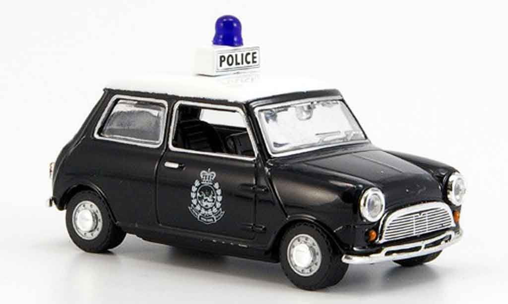 Austin Mini Cooper 1/43 Oxford Cooper zwart wit Hong Kong Politie politie modelauto
