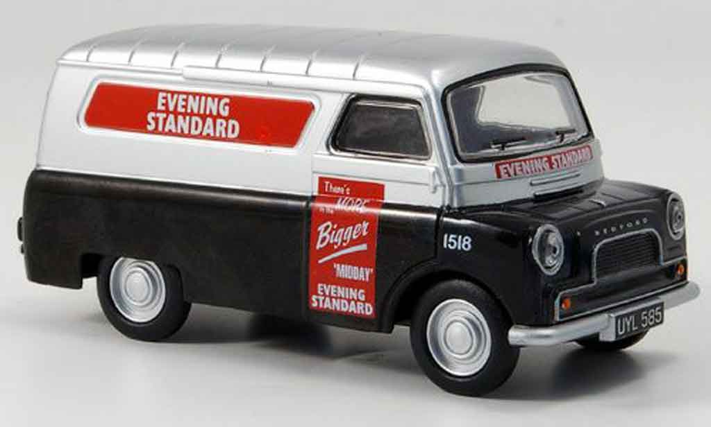 Bedford CA 1/43 Oxford Van zwart grijs metallic Evening Standard Kasten modelauto