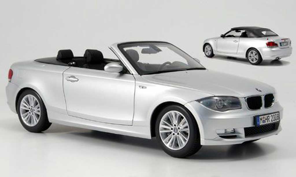 Bmw 118 E88 1/18 Kyosho E88 i cabriolet grijs modelauto