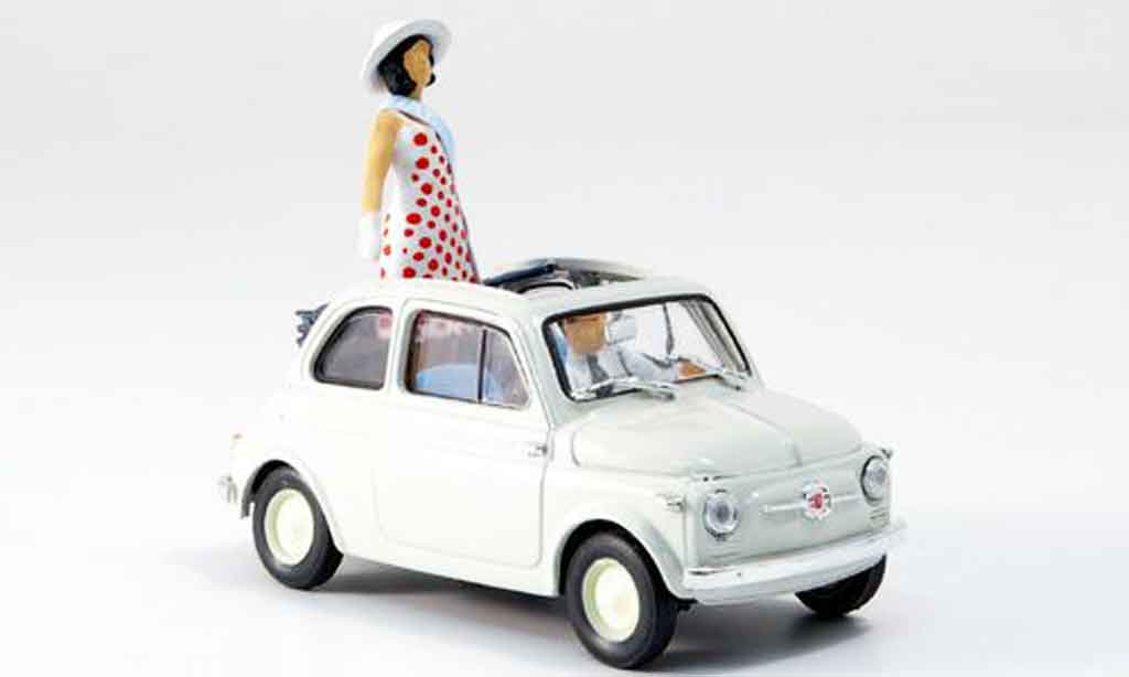 Fiat 500 1/43 Brumm Nuova Prasentation in Turin avec Figuren 1957 modelauto