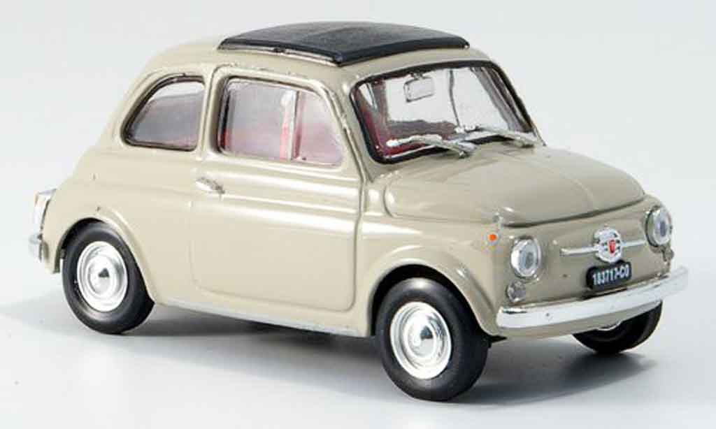 Fiat 500 1/43 Brumm F sandbeige avec capote Faltdach 1965 modelauto
