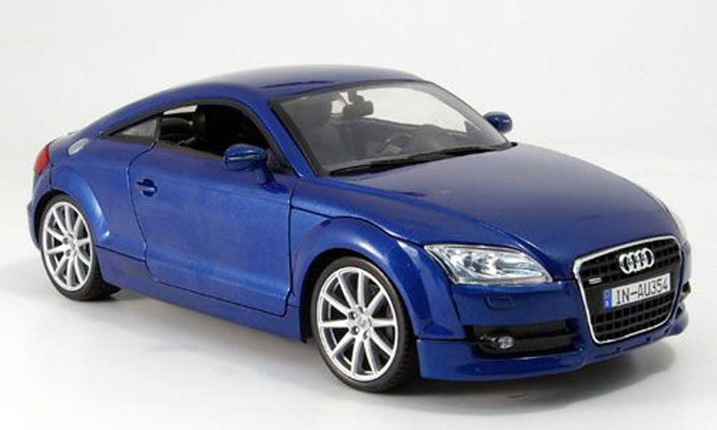 Audi TT coupe 1/18 Mondo Motors coupe blauw modelauto