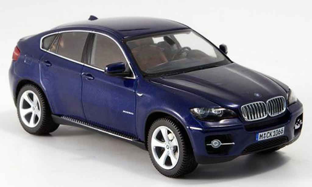 Bmw X6 E71 1/43 Schuco E71 xDrive 50 i blauw 2008 modelauto