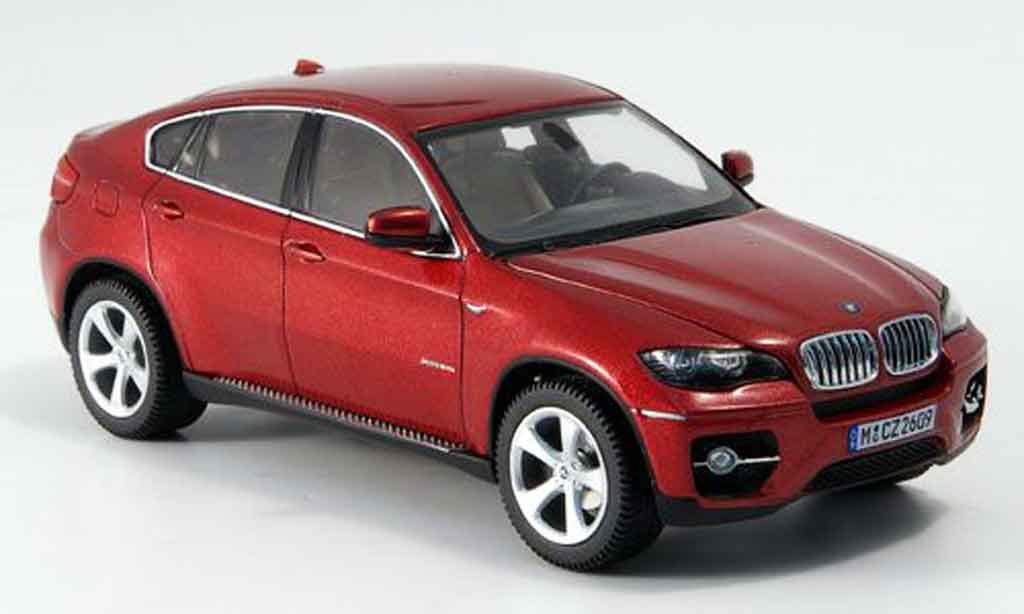 Bmw X6 E71 1/43 Schuco E71 xDrive 50 i rood 2008 modelauto