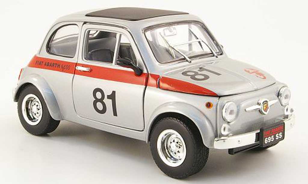 Fiat 500 Abarth 1/18 Mondo Motors Abarth 695ss grijs no.81 modelauto