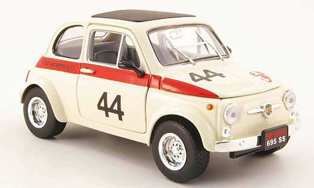 Fiat 500 Abarth 1/18 Mondo Motors Abarth 695ss wit no.44 modelauto